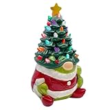 Genérico Decoraciones De Duendes De Navidad,Figuras Ornamentales de Resina con Iluminación | Árbol De Navidad De Oficina | Para el Hogar La Oficina la Mesa la Sala