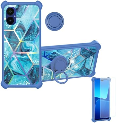 Custodia Bojioderf Per Nuu B30 PRO Con Protezione Schermo In Vetro Temperato 9H – Cover Con Supporto A Anello Metallico E Angoli Airbag, YGZ-ZSH - 2