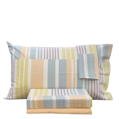 Bassetti Set Lenzuola Matrimoniali Cotone Completo Letto Matrimoniale composto da Lenzuolo Sopra + Sotto e 2 Federe Double Line P1