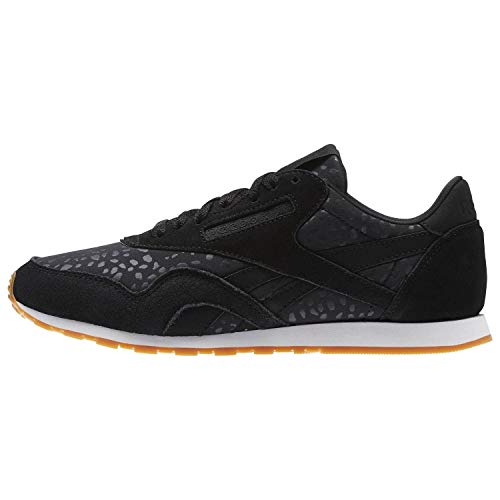 Reebok Classic Nylon Slim Text Lux, Sneakers Basses Femme, Noir (Black/White/Gum), 36 EU