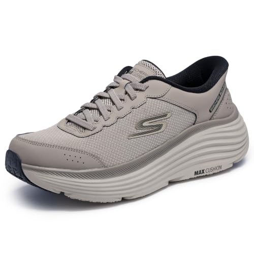 Skechers Men's Hands Free Slip-ins Max Cushioning Endeavour - Cardova Sneaker, Taupe/Black, 11 by Skechers - Used condition - US$74.81