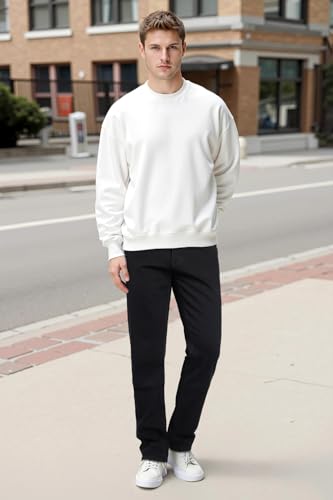 Heyfanee Mens Jeans Relaxed Fit Stretch Denim Jeans for Men Straight Leg Comfort4