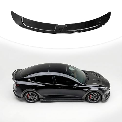 KETAI Rear Spoiler Wing Compatible with 2017-2026 Tesla Model 3 & Model 3 Highland Tubro Style ABS Material Rear Trunk Lip Spoiler Tail Wing (Gloss Black)