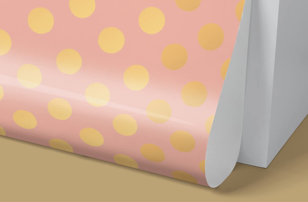 Dovetail Sunlight Gift Wrapping Paper β Pack of 20 Sheets (29 x 19 in) | Peach & Gold Polka Dot Design for Birthdays, Anniversaries, Corporate & Everyday Gifting 4