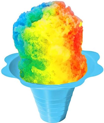 Hypothermias Shaved Ice or Snow Cone Flower Cups 8 ounce (medium), Case of 1000, 4 Colors