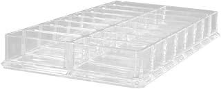 Grid Acrylic Makeup Powder Organizer for Lipsticks | Separate Storage, Makeup Organization, Display Rack Style, for Pressed Powder and Professional Users