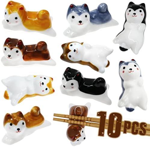 Amazon.com: 5 Pack Cat Chopsticks Holder Set Cute Chopsticks Rest ...