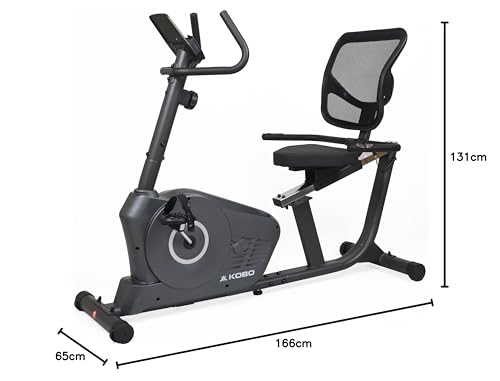 Image of Kobo Magnetic Recumbent Exercise Bike for Fitness with Adjustable Seatmagnetic Resistancehand Pulse and Monitor LCD Display (Imported)