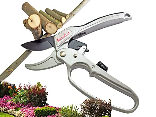 Gardening Ratchet Pruning Shears 8'', Professional Anvil Pruning Scissors Cutter Clippers - DynaCut Heavy Duty Tree Trimmers Up To 20mm Cutting Capacity, Soft Non-Slip Grip Reduce Hand Fatigue - Image 3