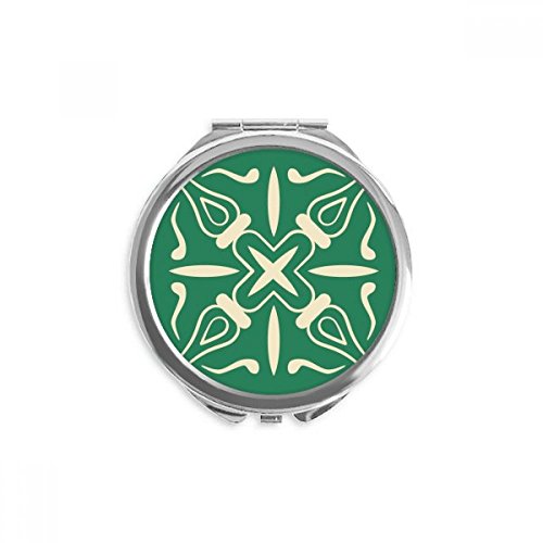 Miroir de maquillage rond vert Talavera : fini les retouches manquées