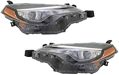 Rareelectrical Nuevo par de faros delanteros compatibles con Toyota Corolla L 2017-19 Bombilla LED 81150-02M70 To2503249