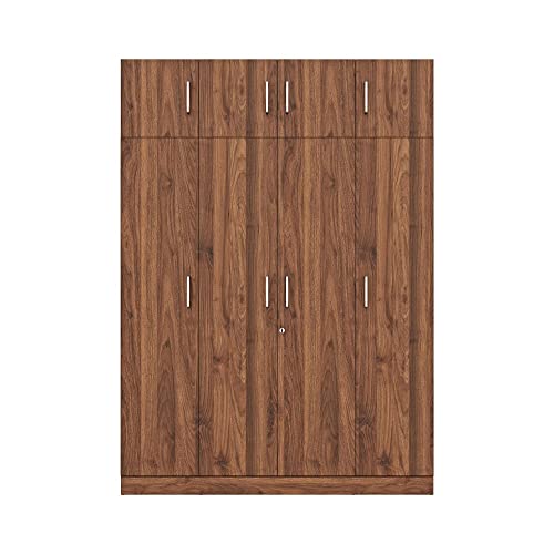 Image of Wakefit Wardrobe for Bedroom | 1 Yr Warranty | Cupboard for Bedroom, Almirah, Wooden Wardrobe, Multi-Shelves Storage with Drawer, & Hanger, Density:680-750 kg /m, Free Installation (Organza - CW)