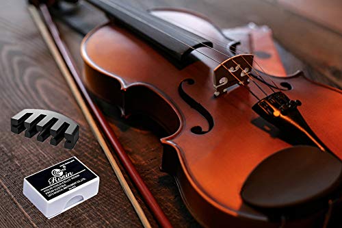 Violin Shoulder Rest For 1/4 And 1/2 Size, Collapsible And Height Adjustable Feet, Comfortable Foam Pad, Including Practice Mute And Violin Rosin #TOP5