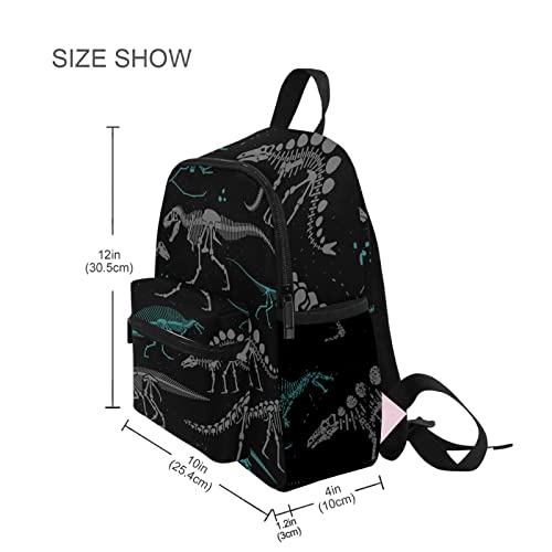 Aflyko Dinosaurs Fossils Black Kids Backpack For Daycare Bookbag For Kindergarten Daypack For Toddler Girls And Boys 10 X 4 X 12 Inch #TOP3