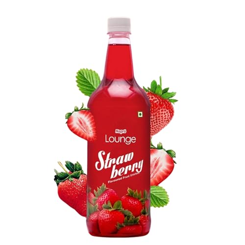 Image of Mapro Lounge Strawberry Cocktail Mixer Mocktail Mocktail Fruit Syrup - 1L |Contains Real Fruit Juice| Gluten Free| Zero Cholestrol