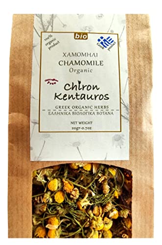 Greek Organic Bio Herb Greek Chamomile From Mount Pelion Greece - Gmo/Caffeine Free 20Gr - 0.70Oz #TOP1