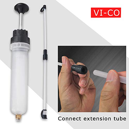 200cc Oil Fluid Extractor, Fluid Syringe Pump Manual Suction Vacuum Fuel for ATV\'s, Boats, Farm Equipment, Industrial Gear Boxes, Motor Vehicles, Oil Change Evacuation Pump