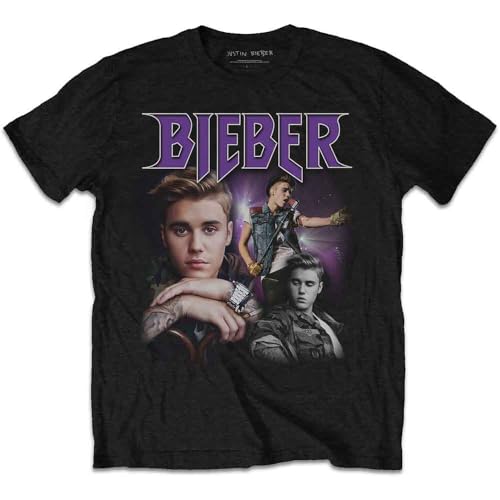 Rock Off officially licensed products Justin Bieber JB Homage T Shirt M Black