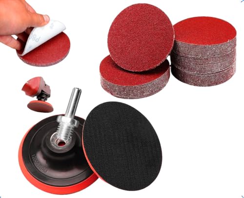 Suporte De Boina Velcro Furadeira Lixadeira Com 30 Discos Lixa 125mm