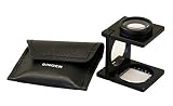 Binger BG602 8x Folding Magnifier Metal Optical Glass Linen Tester Compact Size