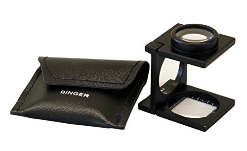Binger Bg602 8X Folding Magnifier Metal Optical Glass Linen Tester Compact Size #TOP4