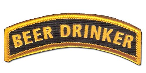 Beer Drinker TAB - 3 1 2 x 1 Wax Backed - Special Operations - Micro Brewery - US Army Ranger - Special Forces - Airborne Ranger - Harley Davidson - Micro Beer - Veteran Morale Patch