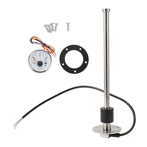 A ABSOPRO 280mm Fuel Sending Unit and Gauge Kit 11" Boat Fuel Tank Sending Unit Fuel Water Level Sensor and Fuel Gauge for Boat Car Truck RV