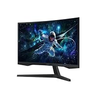 Samsung Odyssey G55C Curved Gaming Monitor, 27 Zoll, Bildschirm mit VA-Panel, 2.560 x 1.440 Pixel, 1.000R Radius, HDR10, AMD FreeSync, Bildwiederholrate 165 Hz, Reaktionszeit 1 ms (MPRT) – Ansicht 3