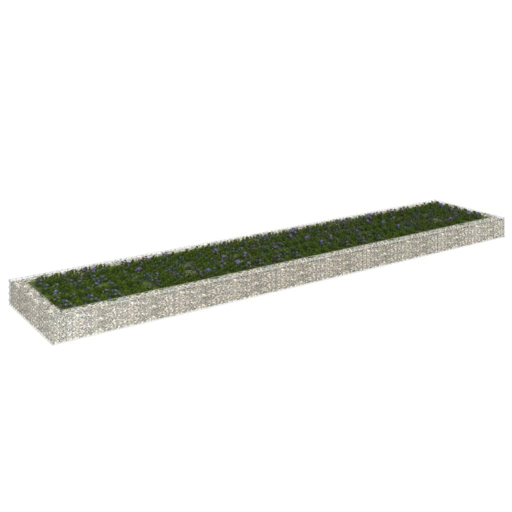 vidaXL Gabion Raised Bed Galvanized Steel Planter - 196.9