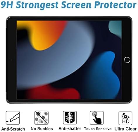 Miniatura 3 de Paquete de 2 Protector de pantalla para iPad de 9 generación, iPad de 8  7 generación, película de vidrio templado para iPad de 10.2 pulgadas,