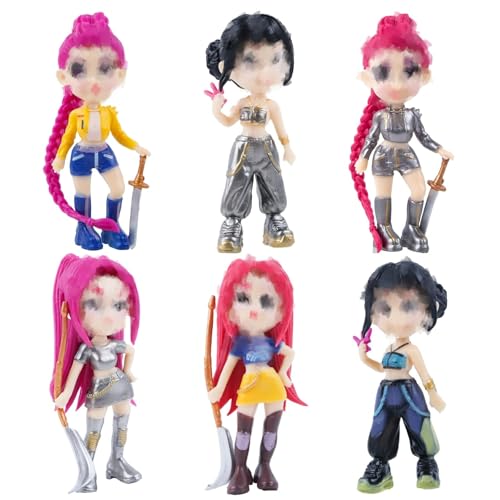 Hunter Figuren Kinder Spielzeug Set- K Pop Singer Minifiguren, Anime Puppen Cartoon Figur Sammelmodelle Anime Merch für Fans Jungen Mädchen Geschenke für Tischdeko Party Weihnachten Geburtstage