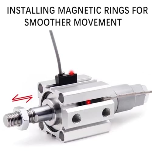 Cylindre pneumatique compact double effet SDAJ63 mm course réglable aluminium - 8