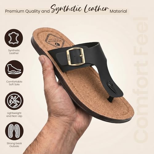 Image of Poddar Slippers, Sandals & Chappals for Men | Synthetic Leather Comfortable Footwear | Daily Use, Casual, Party, Stylish, Durable, Waterproof, Soft Sole, Anti-Slip (30052 Slipper)