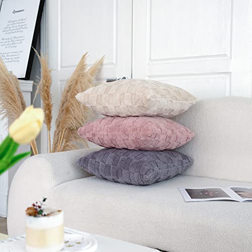 Muamar Pack Of 2 Decorative Soft Throw Pillow Covers, Sofa Cushion Covers Coral 20X20Inchs Coral Fleece Boho Cushion Case For Home Couch Living Room Car Dec #TOP2