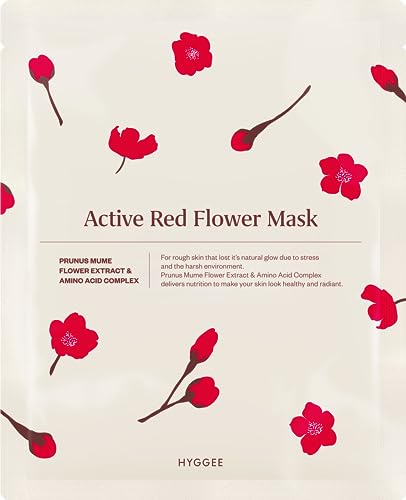 Active red flower mask