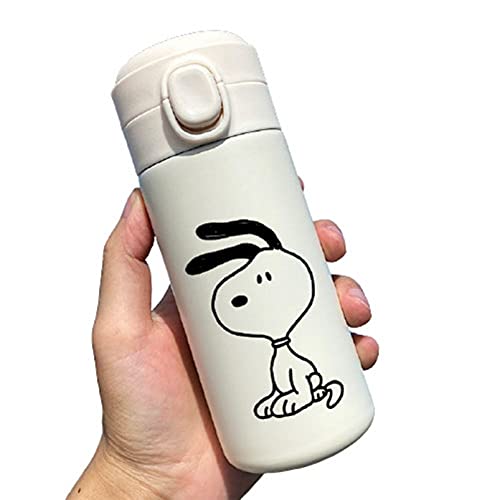 【Baoyejia】 スヌーピー 水筒 ステンレスボトル 魔法瓶 450ml 保温保冷 男女兼用 子供用 直飲み水筒 大容量 ウォーターボトル スポーツボトル アウトドア軽い 運動 水分補給 プレゼント お祝い