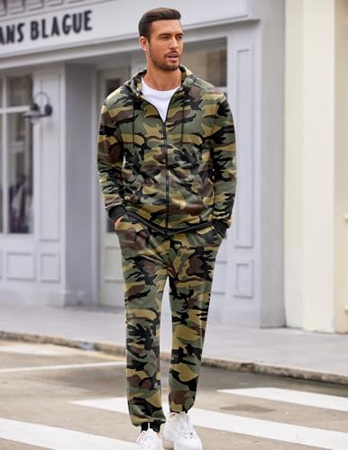 COOFANDY Sweatsuits for Men 2 Piece tracksuit Sets Full Zip Hoodie Sweatpants for Men Casual Sports Jogging Suits S-4XL4