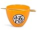 Toynk Dragon Ball Z Ceramic Noodle Bowl & Chopsticks Set, 16 Ounce, Official Goku Themed, Collectible, Dishwasher & Microwave Safe, Scratch Resistant, Stars Pattern, Anime & Manga Fans