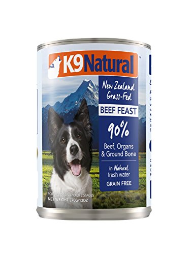 K9 Natural BPA-Free & Gelatin-Free Canned Dog Food, Beef 13oz 12 Pack