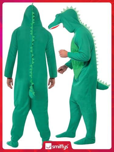 Miniatura 6 de Smiffys Disfraz De Cocodrilo, Verde, Incluye Enterizo Con Capucha Halloween