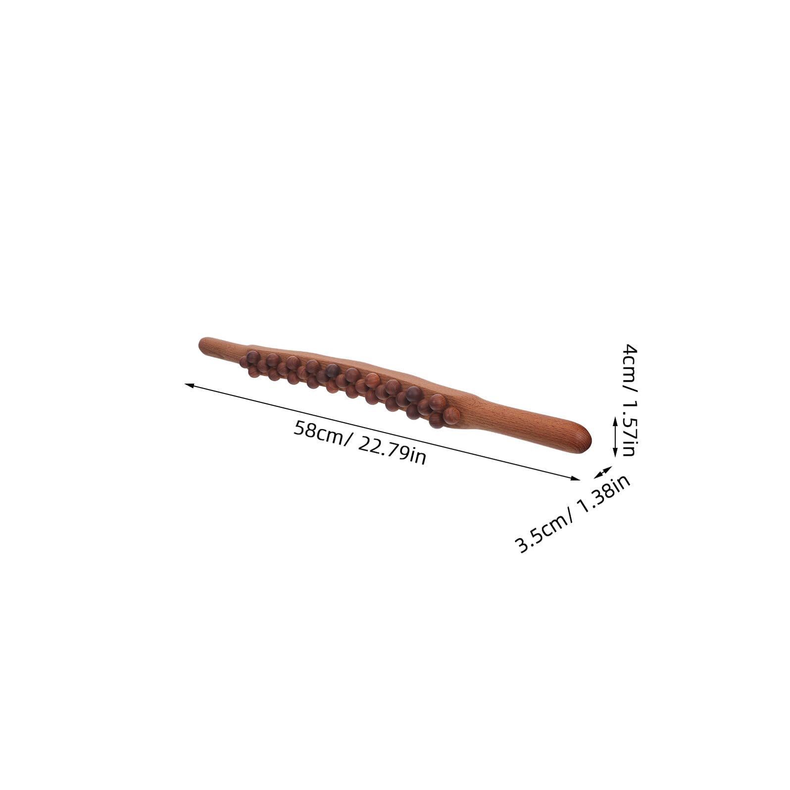 Rodillo de Masaje de Madera Cuentas, Herramienta de Masaje Corporal para Alivio Muscular, Uso en Spa y Relajación