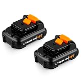 SJZNHFTOLO DCB120 12V 4.0Ah Replacement Battery for Dewalt 12V Battery DCB121 DCB123 DCB122 DCB124 DCB125 DCB127 Compatible with All Dewalt 12 Volt Max Lithium Battery(2 Pcak)