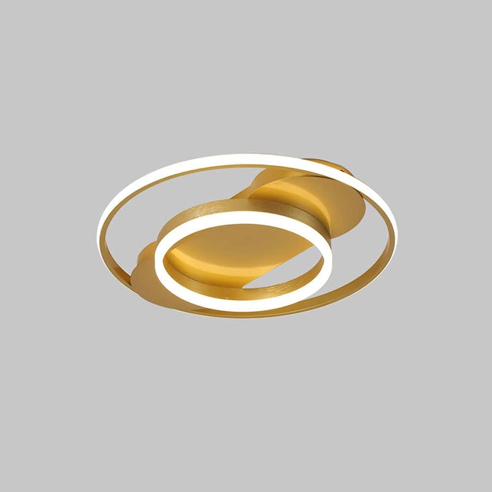 Plafonnier LED ultra-fin rond de 50cm avec design acrylique creux nordique