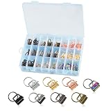LEONTOOL 48 pezzi portachiavi hardware set 8 colori portachiavi portachiavi kit hardware 0,8 pollici per portachiavi da polso, portachiavi e portachiavi