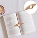 DIYEAH Wooden Thumb Page Holder for One-Handed Reading, Wood Page Spreader Accessories for Book Lovers and Teachers, Light Brown Color, 3. 54 Inch