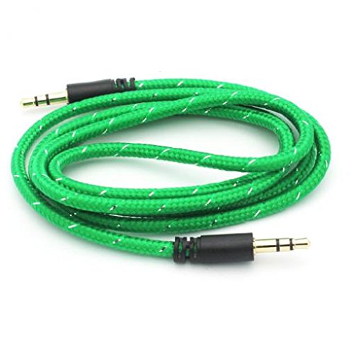 Cable Auxiliar 3.5mm Verde para Auto y Audio miniatura 2