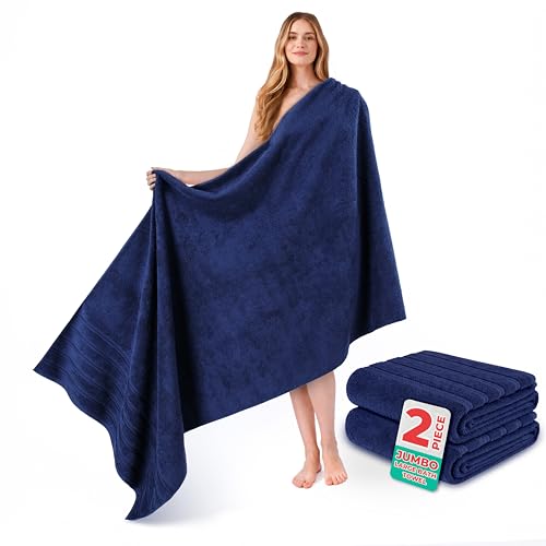 Image of American Soft Linen 100% Cotton Luxury Turkish Towels, 2PC 35x70 Bath Sheet | Soft Absorbent Quick Dry OEKO Tex Standard 100 Certificated Durable Machine Washable Breathable Premium Hotel Quality