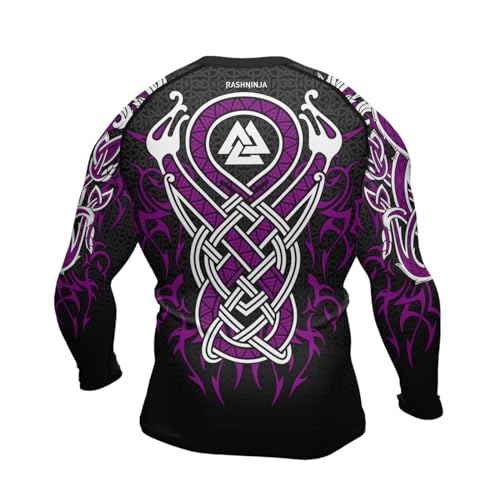 Viking Ranked BJJ Rashguard for Men Long Sleeve Compression Fight Wear MMA, Jiu Jitsu, Wrestling, Training3