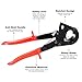 Sanuke Ratchet Cable Wire Cutter, Heavy Duty Ratcheting Cable Cutters for Electricians - Cutting Aluminum Copper Soft Wire up to 240mm²/600MCM
