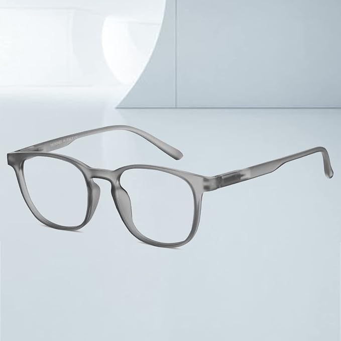 Image of Zero Power Computer Glasses - Blue Light Blocking, UV Protection, Lightweight Medium Specs for Digital Screen Safety, Stylish Everyday Wear, Eye Comfort for All-Day Use.